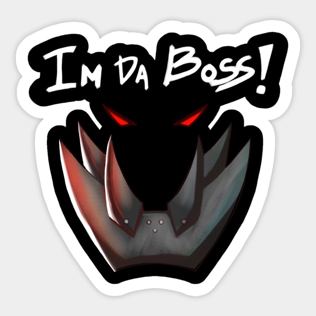 Da Boss Sticker by JJhound Design